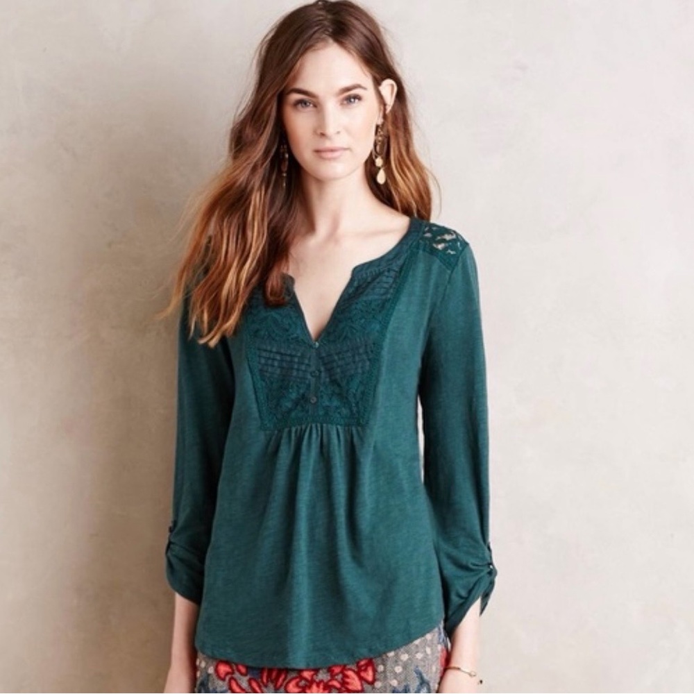 NWT Anthropologie Meadow Rue Anona lace bib top